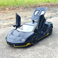 132 simulation lamborghini centenario lp770 4 diecast scale toy car models metal model sound and light pull back toys for kids
