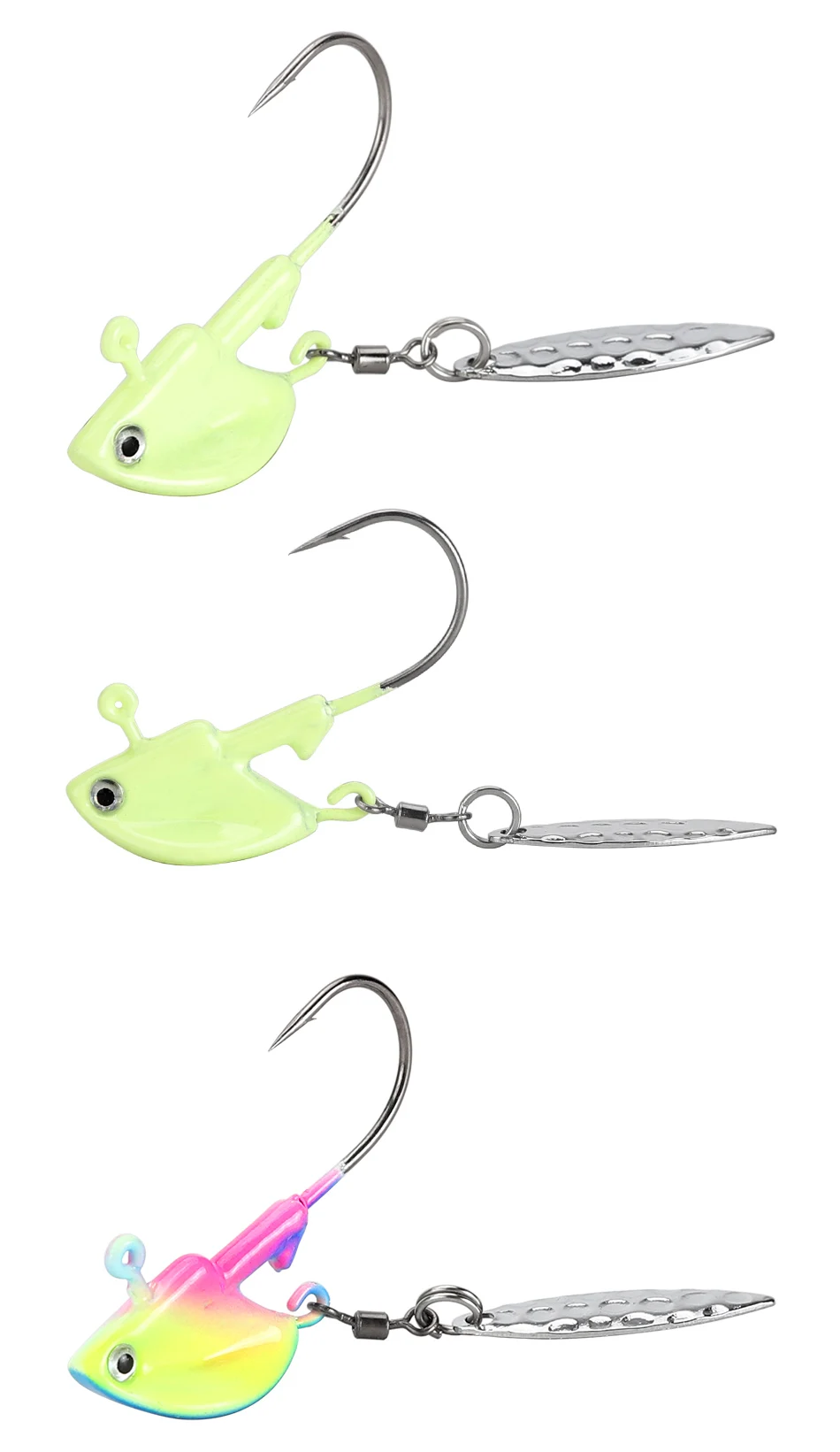 JACKFISH крючки с металлической головкой 3g 7g 10g 14g 21g крючок с свинцовой головкой приманка рыболовный крючок с искусственными блестками многоцветные рыболовные крючки