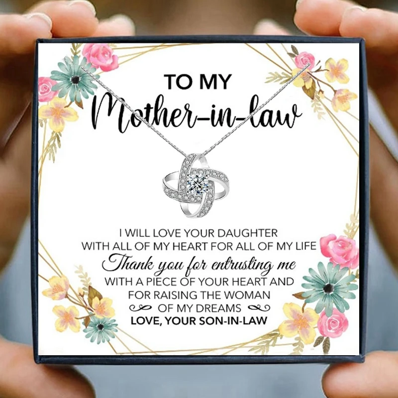 

Women Necklaces for Mom Mother in Law from Son in Law Gift Heart Necklaces To My Future Mom Birthday Christmas Jewellry