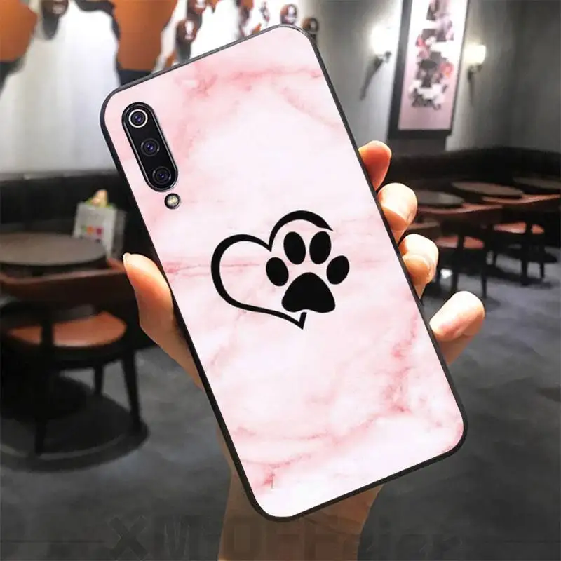 

Dog footprint Paw DIY Painted Bling Phone Case for xiaomi mi 8 9 8SE 9SE 8Lite mix2 2S max2 3 Pocophone F1