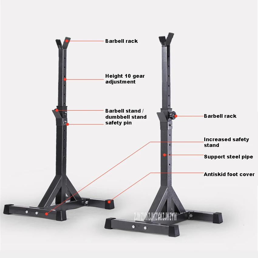 Стальная стойка для штанги подтяжка веса разделенная приседания регулируемая