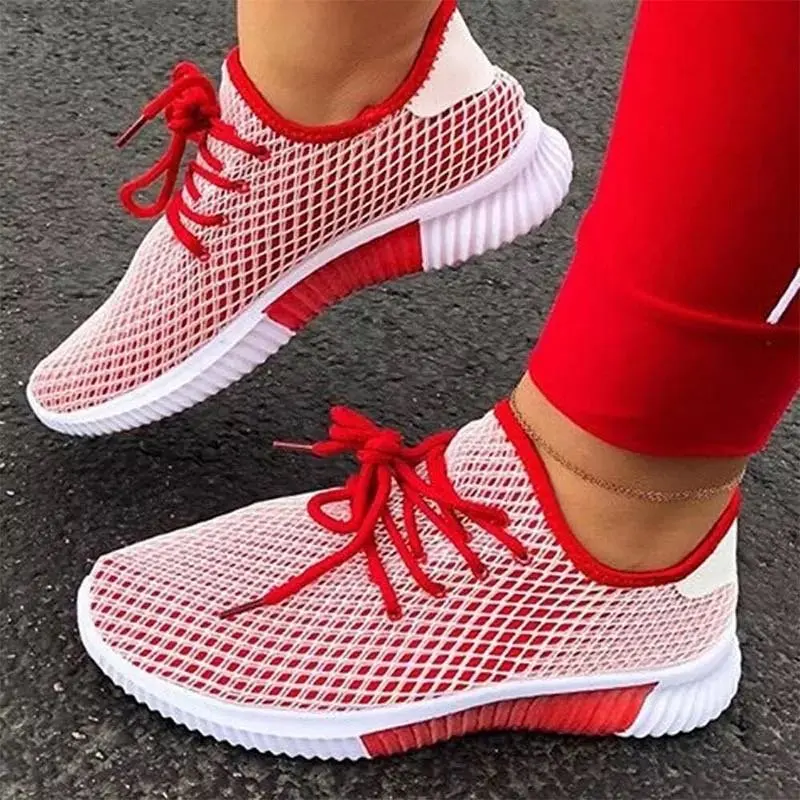 

Women Sneaker Sock Shoes Summer Breathable flats Cross Tie Platform Round Toe Casual Fashion Sport Lace Up Female shoes women
