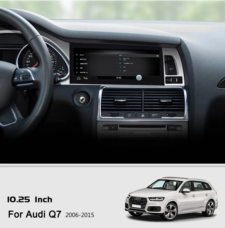 Сенсорный экран автомобильный мультимедийный плеер для Audi A6 Q7 1 Din радио аудио Android gps навигация Bluetooth Камера заднего вида дисплей