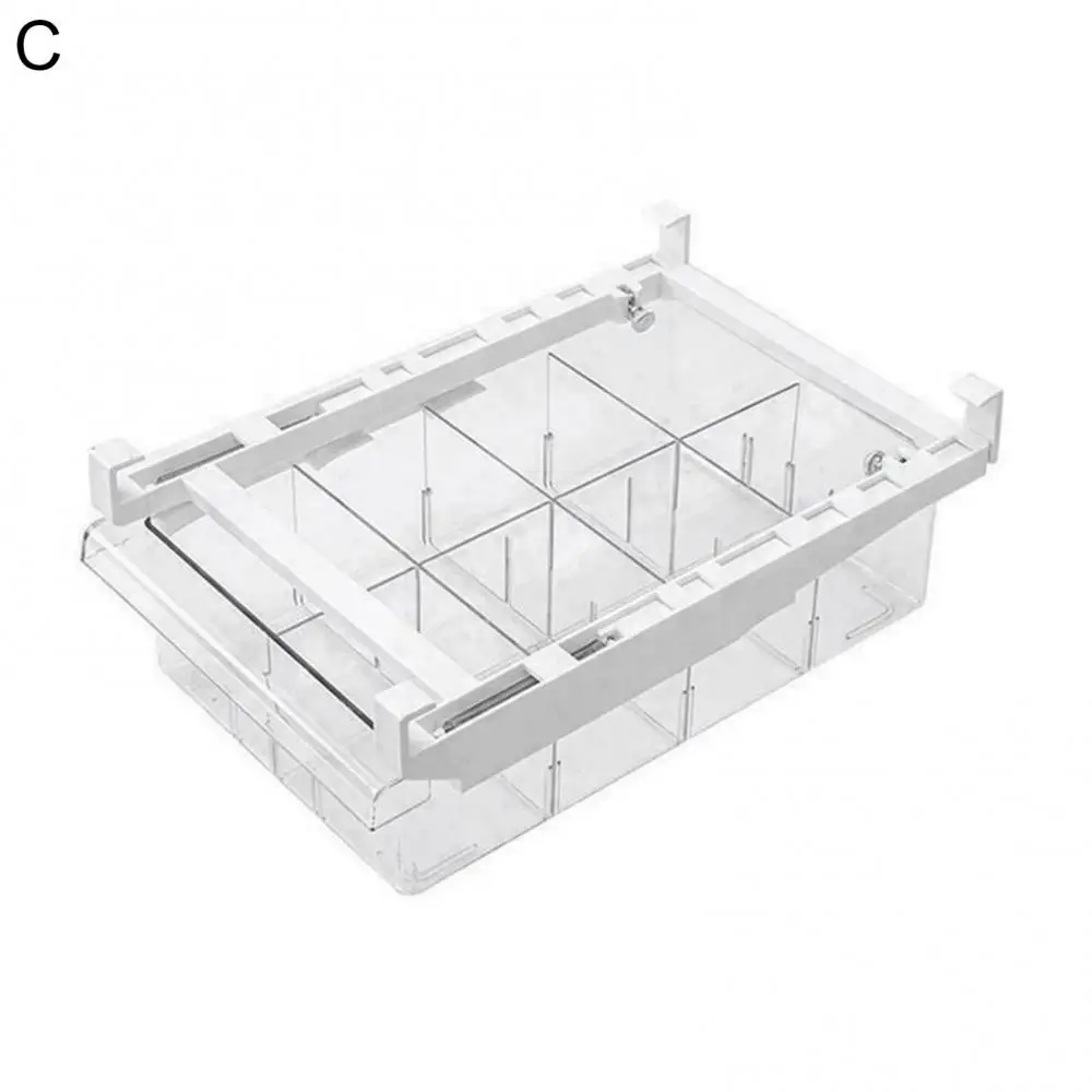 

8/4/0 Grid Refrigerator Egg Drawer Organizer Transparent Storage Box Container