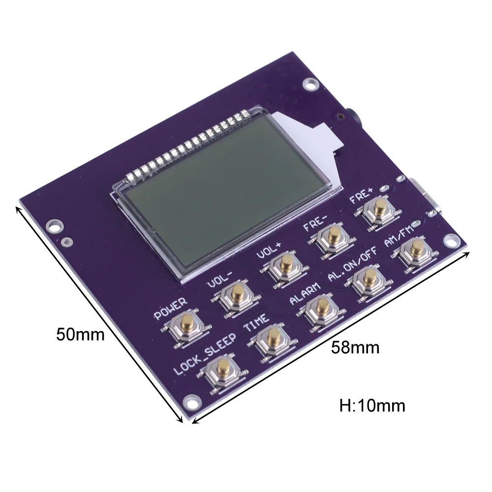 Full-band MW FM SW Radio Receiver Module Digital Clock LED Display 87-108MHz Frequency Modulation Station Auto Storage