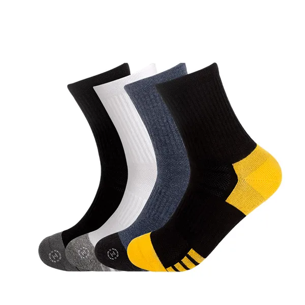 Color 4 pairs Xiaomi Mijia 7 м антибактериальные чёсаный хлопок Мужские носки без пятки естественное качество здоровая кожа не легко деформируется 3A Антибактериальные | - Цвет: Color 4 pairs