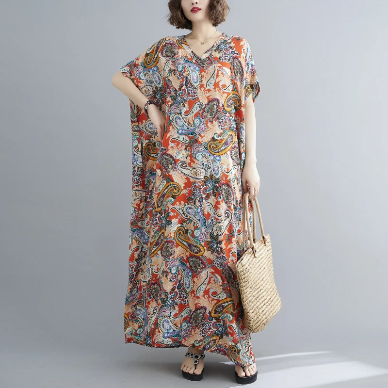 

Летнее платье Arcsinx для женщин, большие размеры 4XL 5XL 6XL, платья с коротким рукавом и принтом, женские сарафаны больших размеров d 7XL 8XL