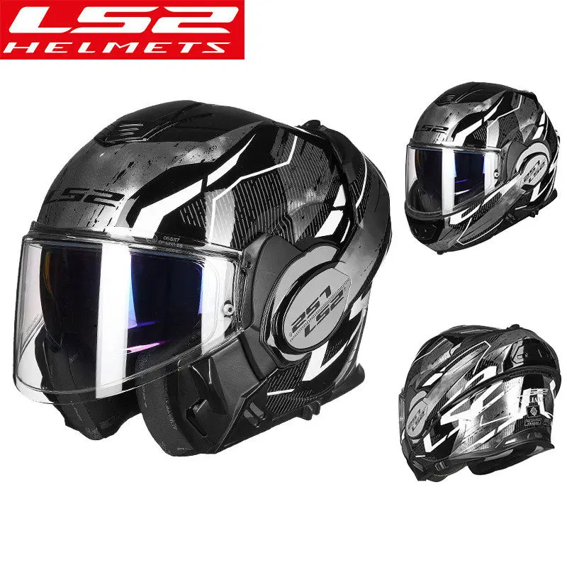 Оригинальный шлем LS2 FF399 Valiant модульный для мотоцикла откидной гоночный ls2 casco Moto с