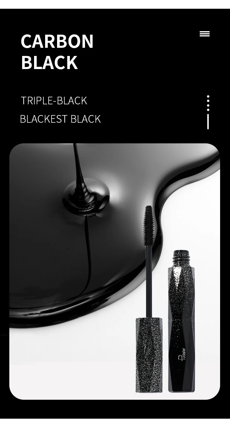 

Smudge-proof Mascara Waterproof Eyelash Fiber Black Ink Curling Eye Lash lengthening Makeup Extension Volume Mascara TSLM1
