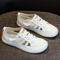 women genuine leather sneakers summer white lacing flat shoes casual plus size vulcanized shoe comfortable maternity shoesaa 12