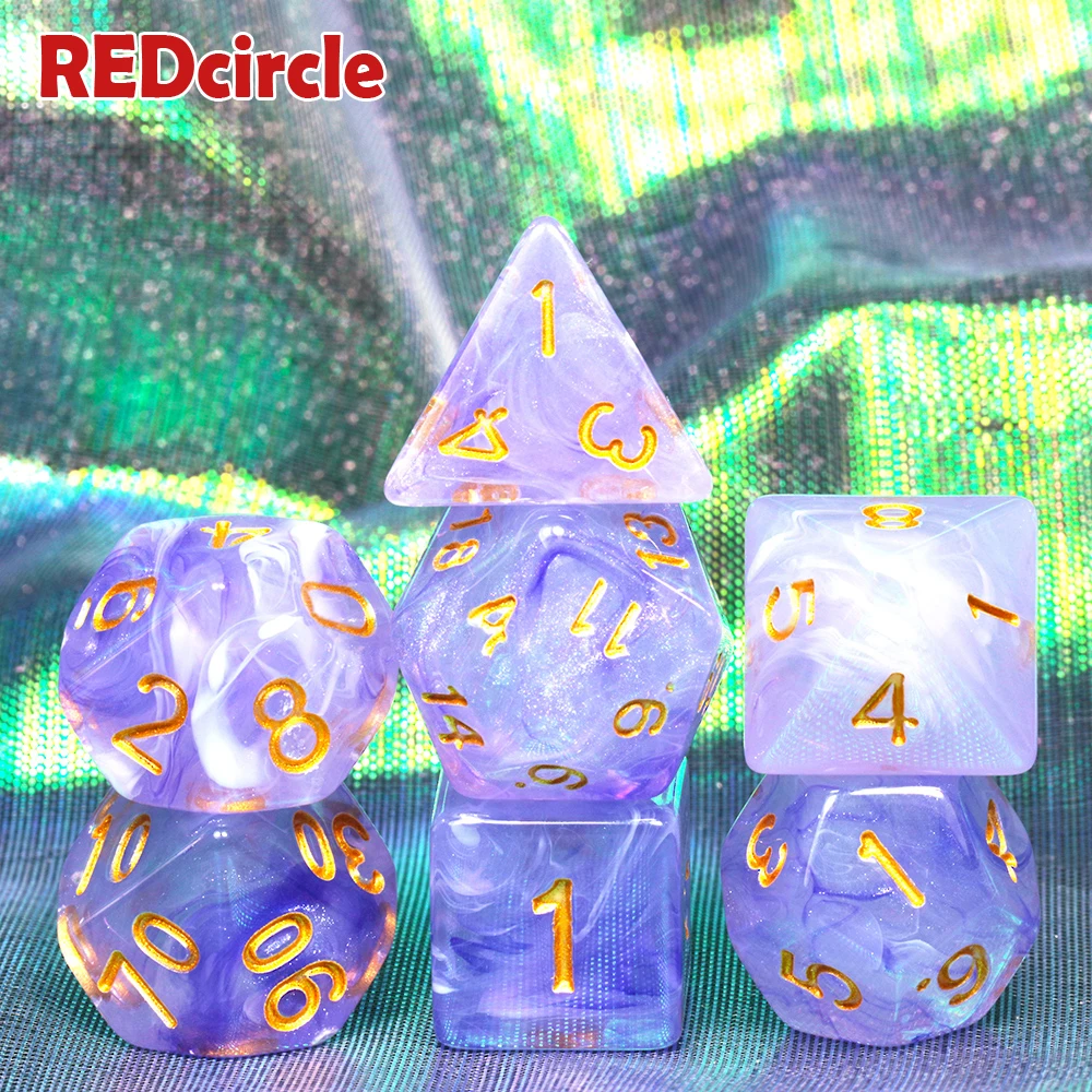 6 цветов на выбор Туманность 7 игра DnD D4 D6 D8 D10 D12 D20 набор игральных костей