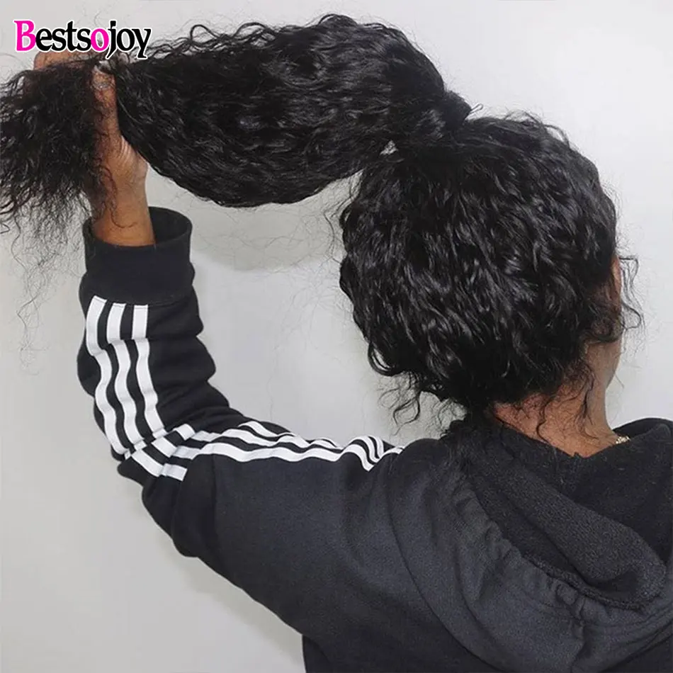 Bestsojoy 13X6 Курчавые Кудрявые человеческие волосы на кружеве парики Кудрявые человеческие волосы парики 360 парик на кружеве al плотность 180% Remy бразильские волосы