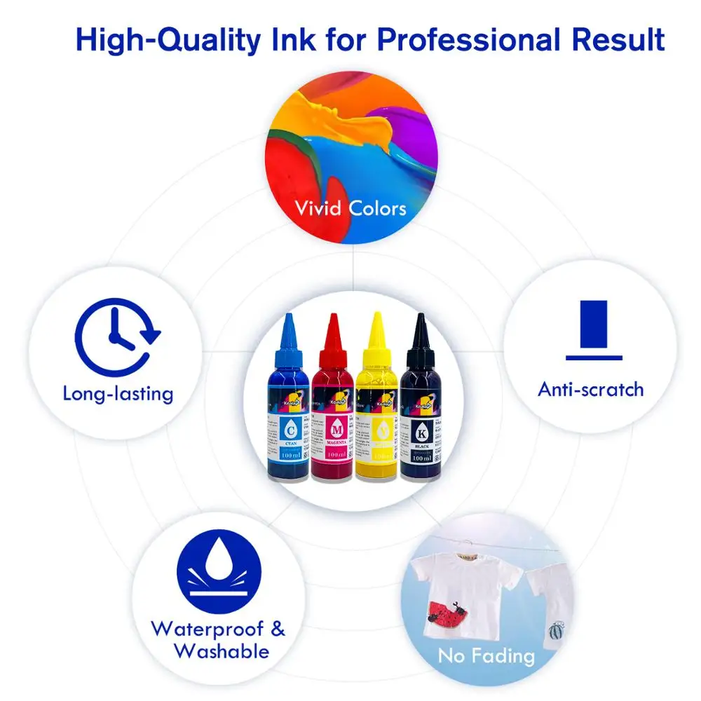 Универсальные сублимационные чернила для струйных принтеров Epson 4 цвета x 100