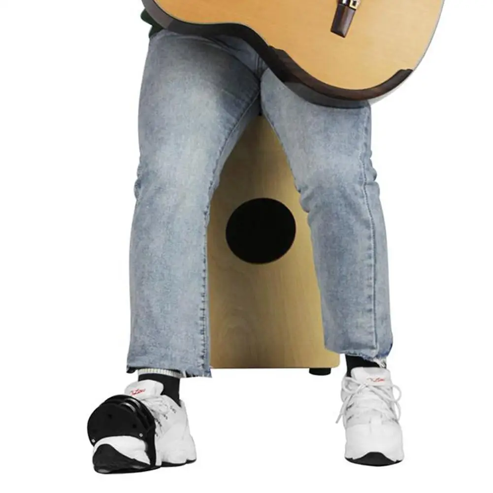 Барабан Cajon Box компаньон ручная ножка Тамбурин прочный с ремешком Эластичные