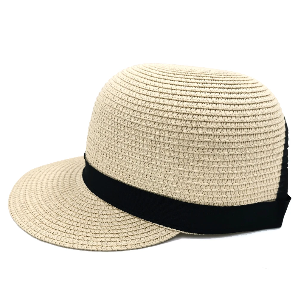 Munng Woman Men Outdoor Summer Beach Party Street Church Sunhat Plastic Straw New Top Fanshion Baseball Cap Adjustable | Аксессуары для
