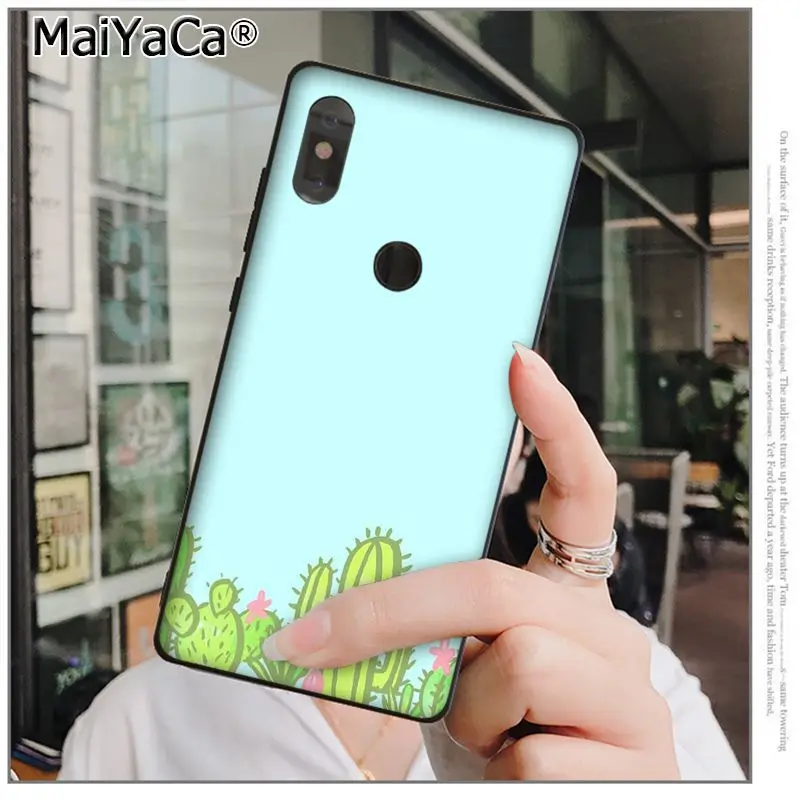 MaiYaCa карамельные цвета мультфильм Кактус Coque Shell чехол для телефона Xiaomi 8 9 se Redmi 6 pro