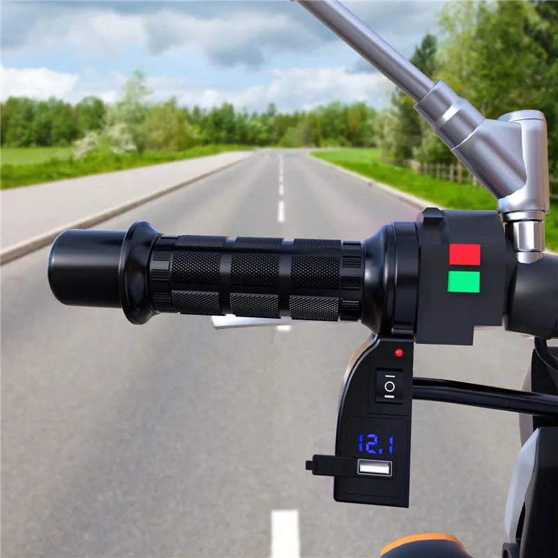 

1 Pair Motorcycle Electric Heated Grips 12V ATV Handle Warmer Motorbike 22mm 7/8" Handlebar Warmer Electric Heat Hand Grip