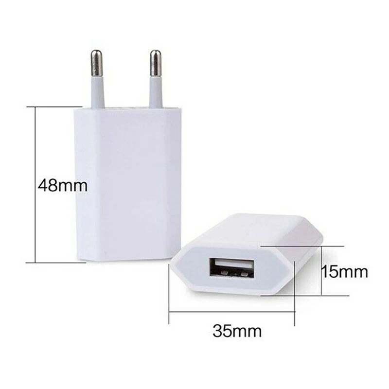 1 шт. универсальное Европейское USB зарядное устройство для путешествий с