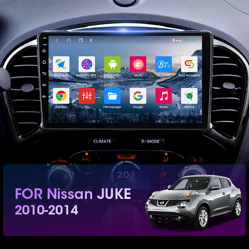vtopek 9 4gwifi 2din android 10 0 car radio multimedia video player gps navigation for nissan juke yf15 2010 2014 head unit free global shipping