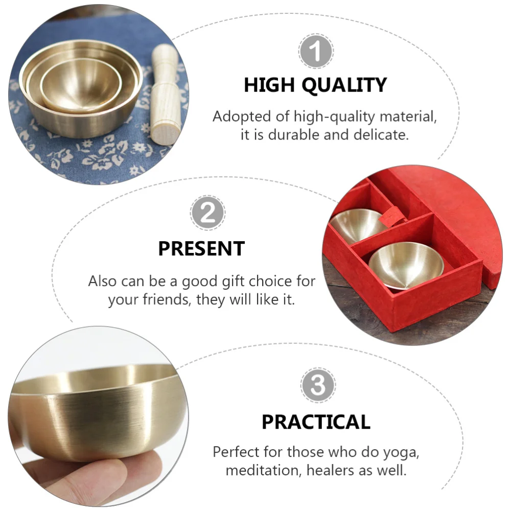 

1 Set of Tibetan Singing Bowl Sound Bowl Meditation Spiritual Bowl with Stick