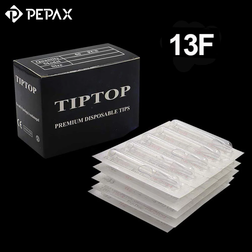 

PEPAX 100 шт. 13F Премиум одноразовые наконечники стерильные разнообразные пластиковые плоские быстрорежущие иглы татуировочные ручки товары д...
