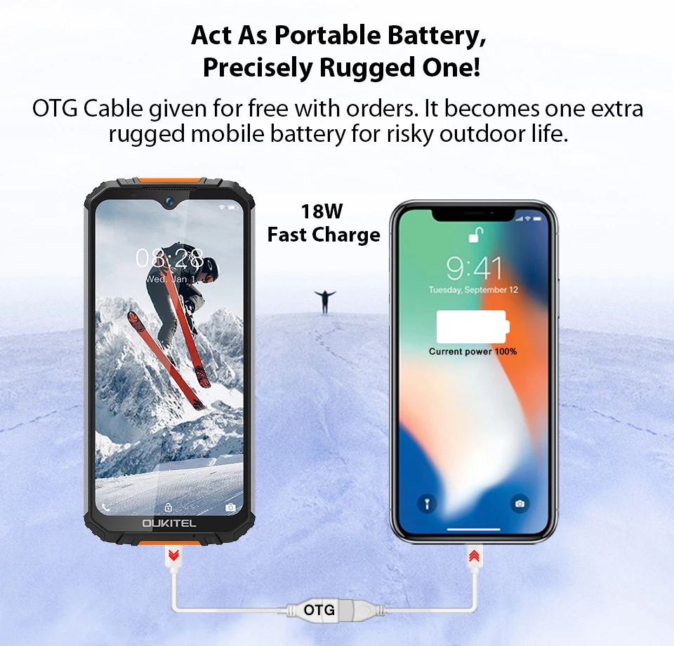 OUKITEL WP6 смартфон 4 Гб 128 ГБ Восьмиядерный 10000 мАч аккумулятор прочный IP68
