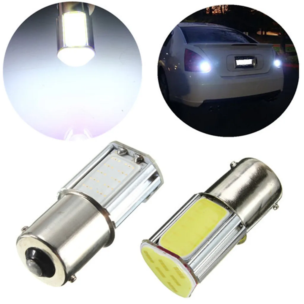 2x High Power Cool White 1156 Ba15s 4 COB LED Car Turn Signal Rear Lights Bulbs Lamps DC 12V | Автомобили и мотоциклы