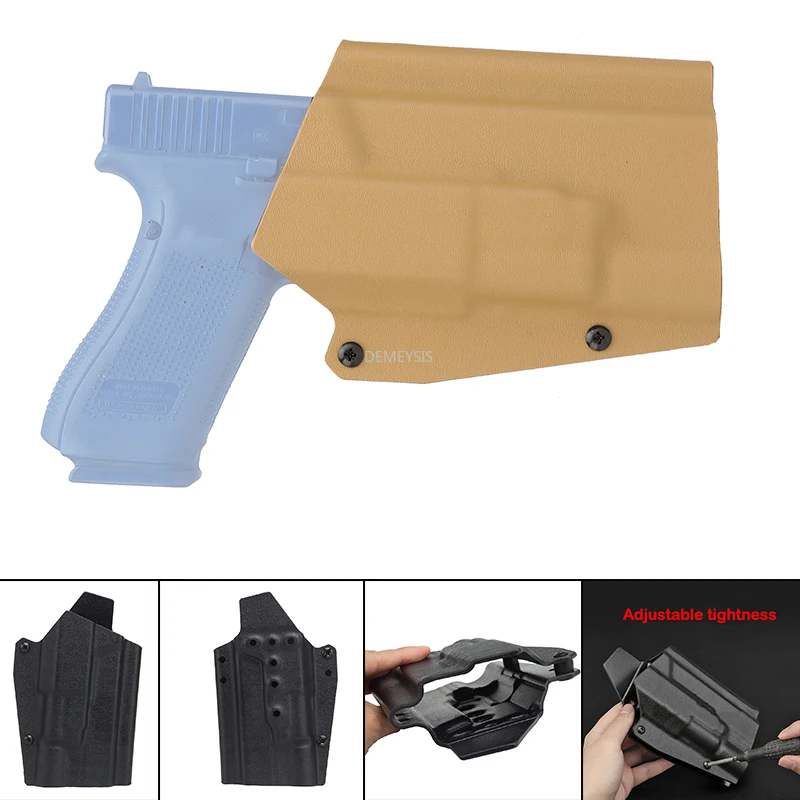 

Hunting Shooting Gun Holster Tactical Combat Army Airsoft Paintball Pistol Holsters Pouch for GLOCK 17-19/19X/45 X300 Flashlight