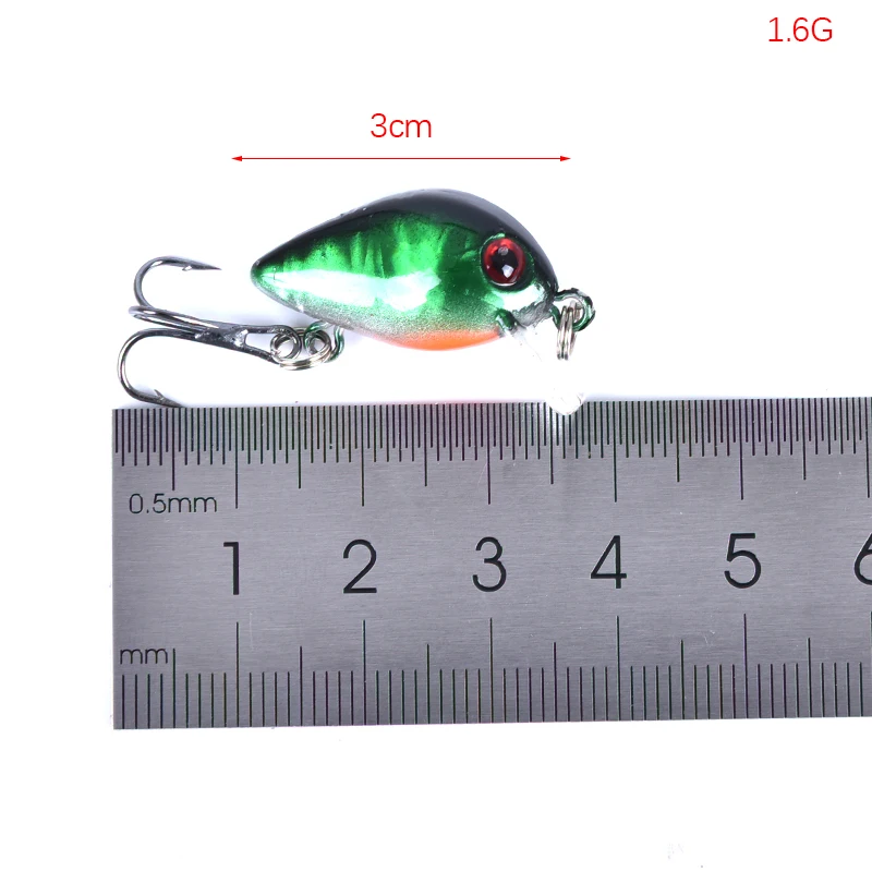 

10pcs Plastic Hard Baits Wobblers Crankbaits For Fishing Topwater Artificial 3cm 1.6g Mini Crank Fishing Lures Lifelike