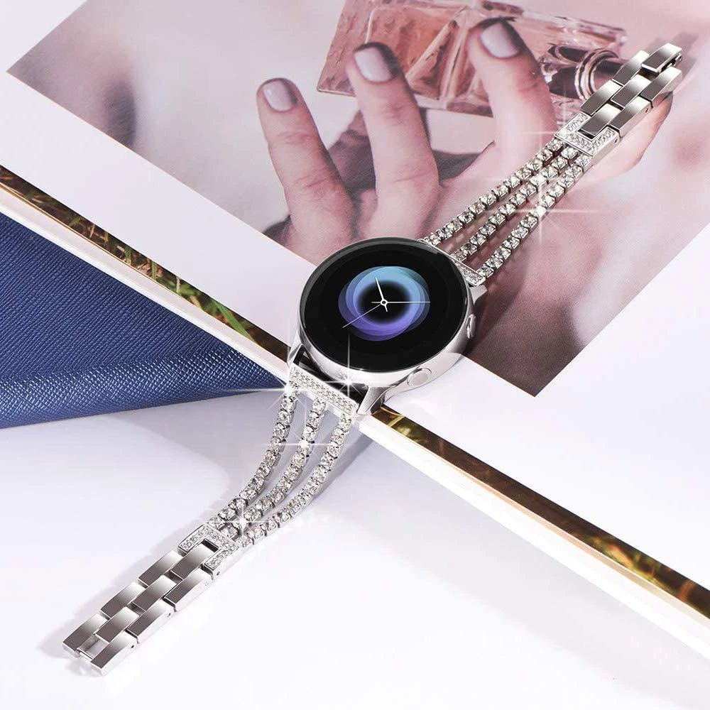 Блестящие полосы для samsung galaxy watch 3 45 мм 41 active 2 huawei gt 2e gt2 46 42 ремешок amazfit bip correa 20 22 |