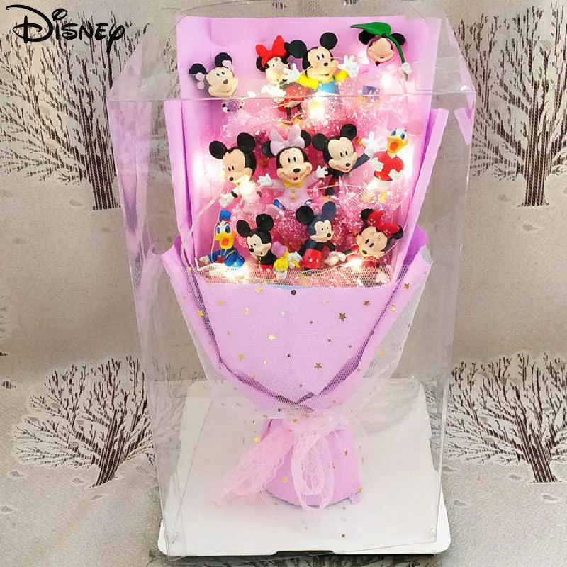 

Фигурка героя мультфильма Disney, Русалка, Микки Маус, принцесса, букет кукол, мыло, роза, цветок, подарок на день рождения, День святого Валенти...