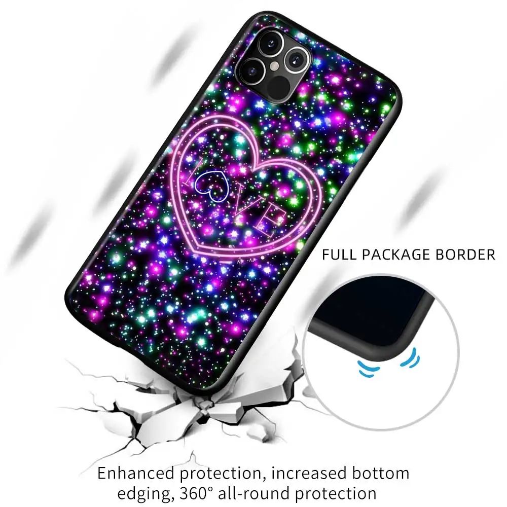

Phone Case For iPhone 12 Mini 11 Pro SE 2020 X XS Max XR 7 8 6 6S Plus Silicone Soft Back Cover Coque Capa Bling Glitter Fundas