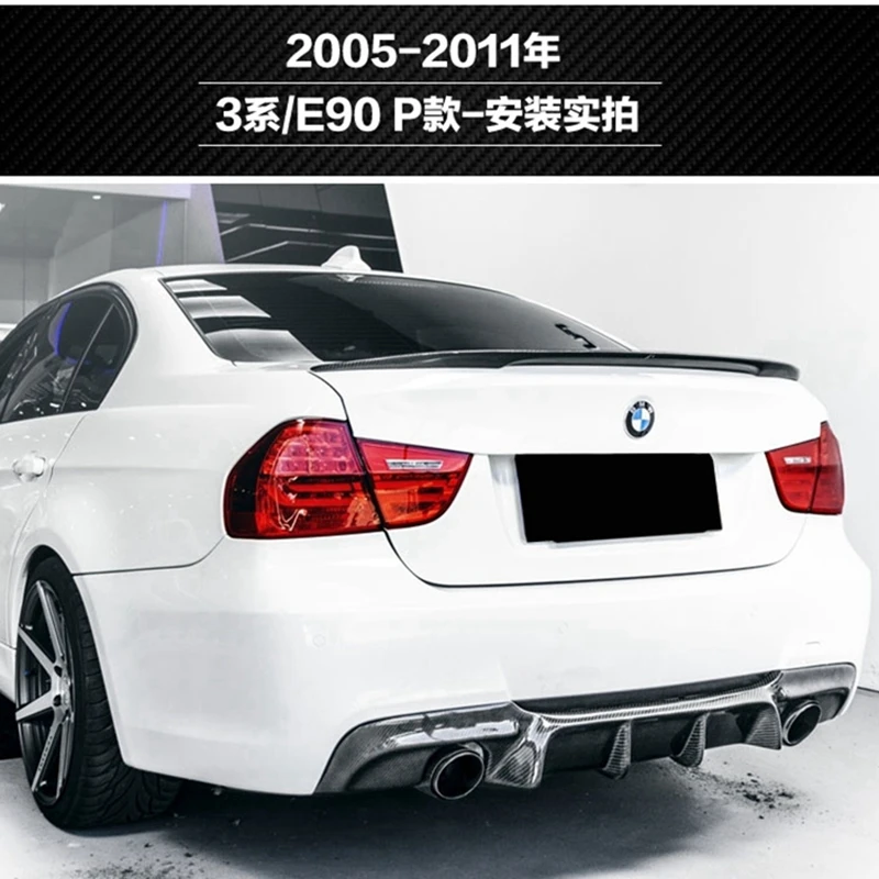 Для bmw E90 спойлер и M3 задний из углеродного волокна 318i 320i 325i 330i 2005 2011 заднее крыло