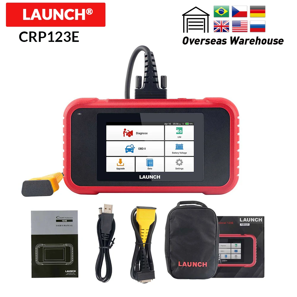 LAUNCH CRP123E OBD2 считыватель кодов CRP 123E сканер поддерживает ENG ABS Airbag SRS Трансмиссия автомобиля диагностический инструмент лучше, чем CRP123