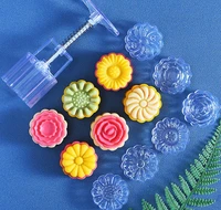pastry tool mid autumn festival hand pressure moon cake mould mooncake mold flowers animal diy decoration cookies press tool