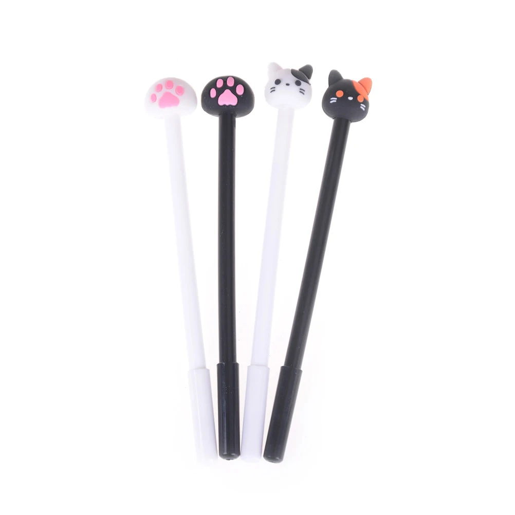 

4Pcs Cute Cartoon Cat Gel Pen Kawaii Stationery Rollerball Pens Canetas Material Escolar Office School Supplies
