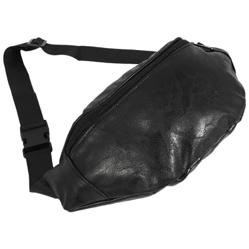 

Fashion Fanny Packs Men Leather Hip Bum Bag Casual Waterproof Chest Bag for Outdoor Sports
