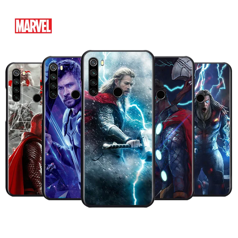 

Marvel Avengers Super Hero Thor For Xiaomi Redmi Note 4 4X 5 5A 6 7 8 8T 7S 9S 9T 10 10S 5G Pro Prime Max Balck Soft Phone Case