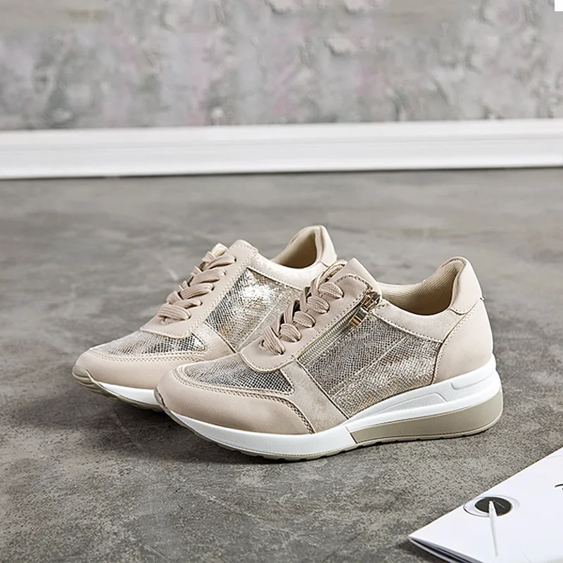 Zapatos de mujer Женская обувь со змеиным узором Модные брендовые кроссовки с