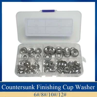 681012304stainless steel countersunk finishing cup washer assortment 110pcsset kit