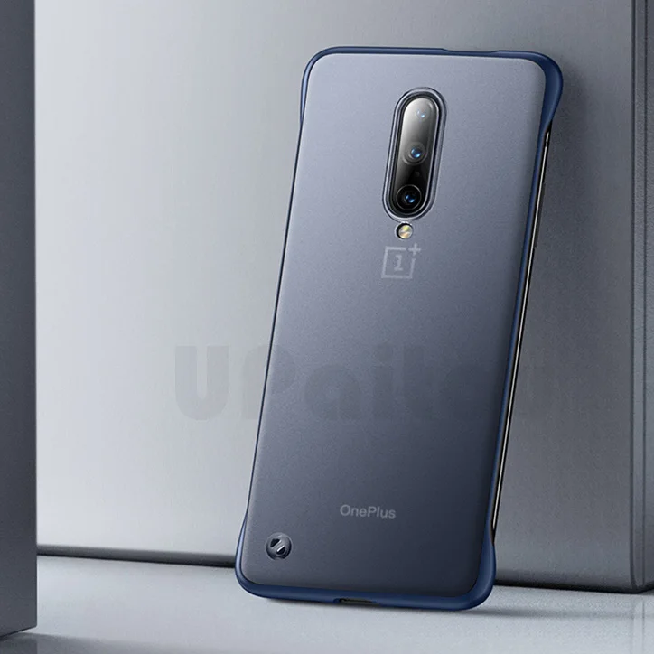 Navy-No Ring UPaitou Бескаркасный Прозрачный чехол для Oneplus 1+ 7 Pro 6 6T чехол матовый Жесткий Чехол для Oneplus 7Pro 1+ 7 с Чехол с кольцом для пальца - Цвет: Navy-No Ring