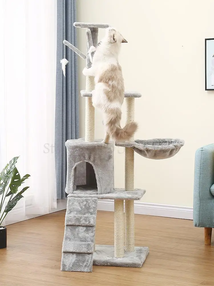 Подъемная рама для кошек Sisal деревянное гнездо из массива дерева игрушка
