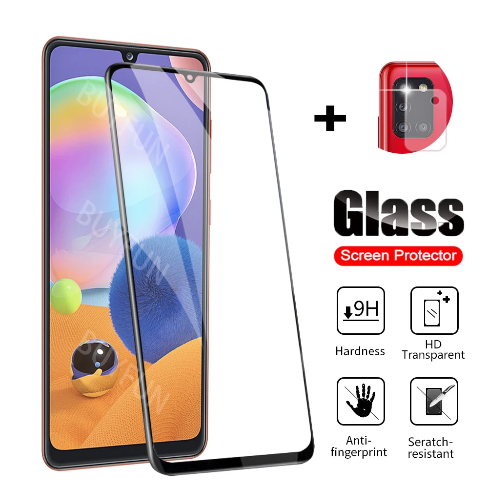

1-2 шт., прозрачное закаленное стекло для Samsung Galaxy A31