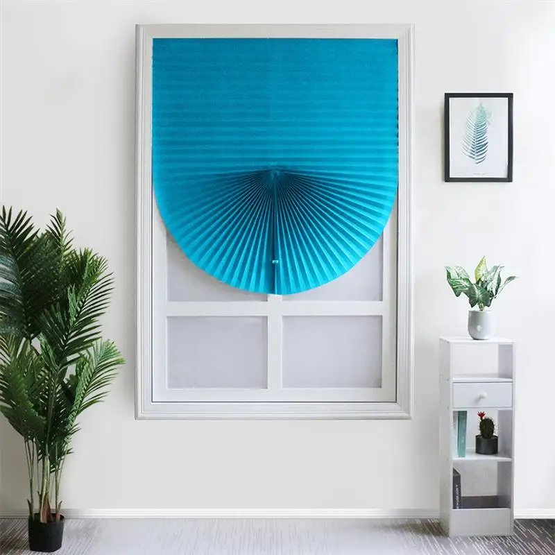 

Adhesive Window Pleated Zebra Blinds And Shades Blind Roller Blackout Curtain For Bedroom Living Room Balcony Semi-Shut light