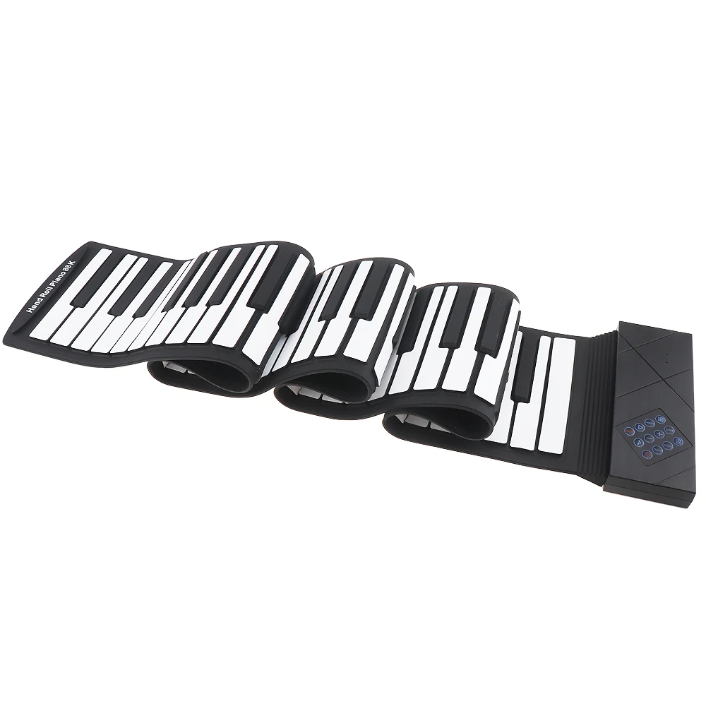 Not Built-in speaker 88 клавиш USB MIDI электронная рулонная пианино портативная силиконовая Гибкая клавиатура organ Sustain педаль встроенный динамик - Цвет: Not Built-in speaker