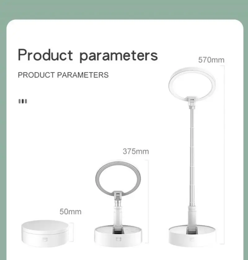 

Portable Phone Holder Stand With Wireless Dimmable LED Selfie Fill Light Lamp For Live Video Fill Light Retractable Phone Stand