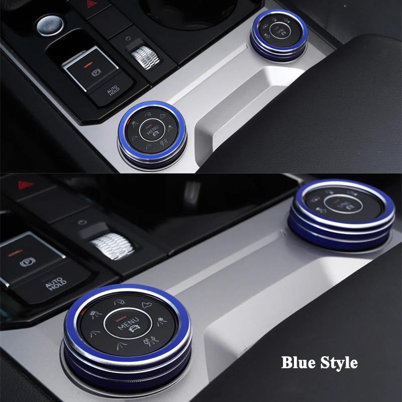2pcs/set SEEYULE Car Center Console Drive Mode Chassis Lift Knob Decor Cover Accessories for VW Volkswagen Touareg 2019 2020 | Автомобили