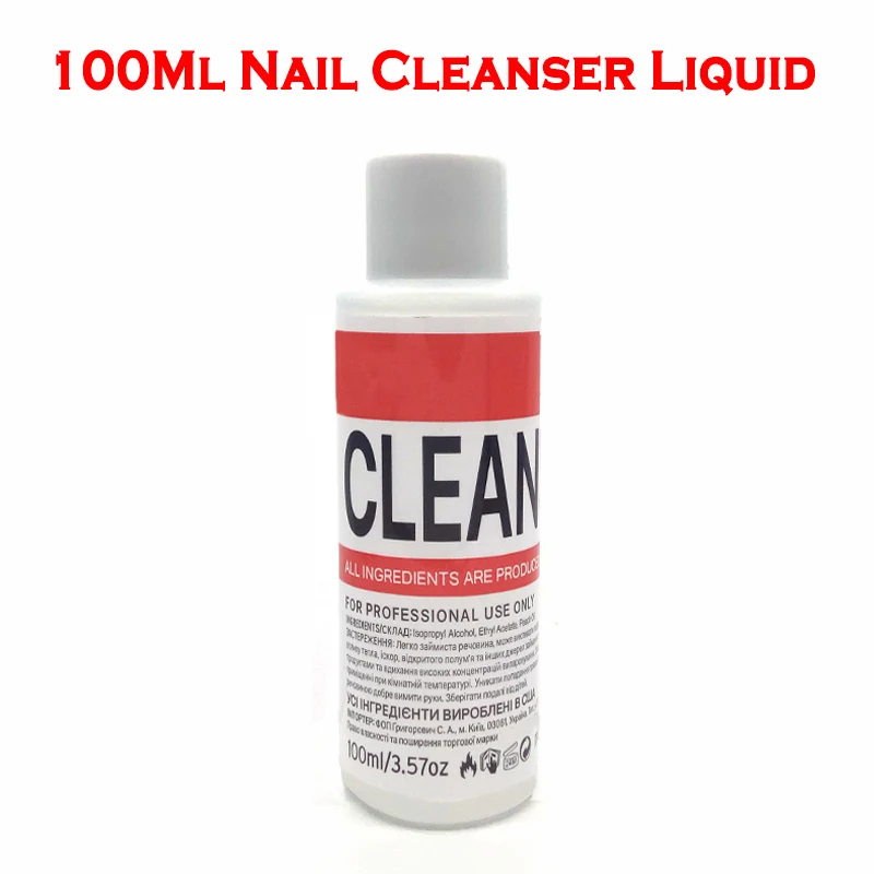 100ml cleanser Набор из полигеля Contigo для наращивания ногтей, полигель, 10 цветов, набор УФ-акриловых гелей для ногтей, резиновая основа и верхнее покрытие для дизайна ногтей, решение для скольжения - Цвет: 100ml cleanser