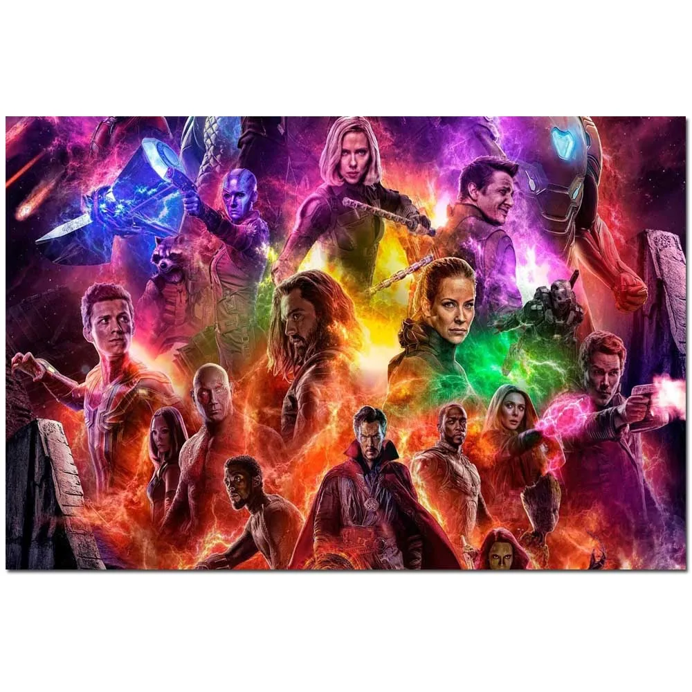Мстители эндшпиль 4 2019 Горячая новинка фильм Марвел Арт плакат супергерой печать