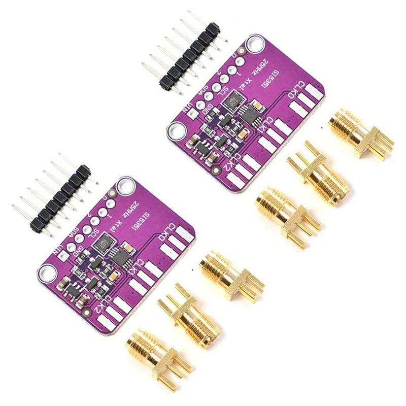 

2PCS CJMCU-5351 Si5351A Si5351 I2C - Clock Generator Interrupt Board
